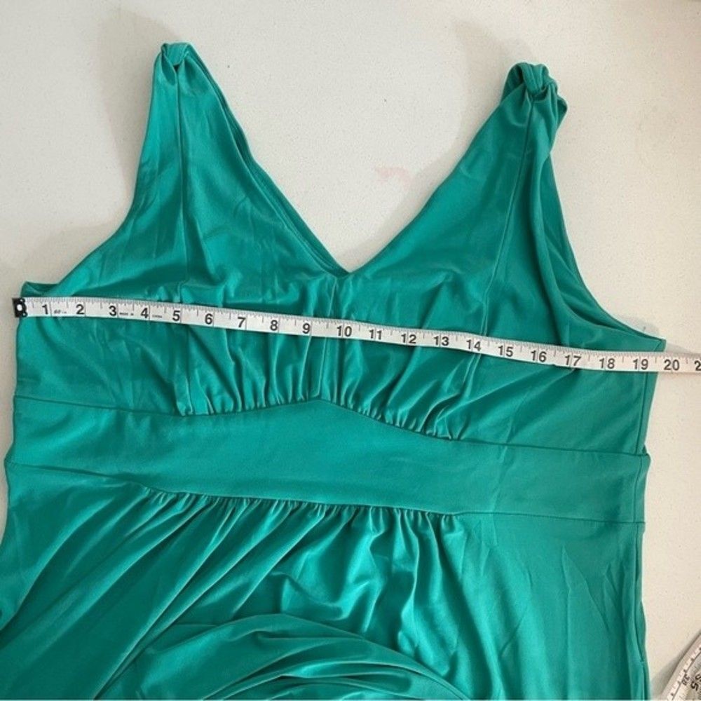 TravelSmith Women's Green Sleeveless Pleated Maxi Dress Size Large - Picture 11 of 12
